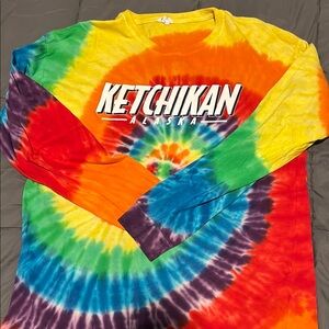 Ketchikan Alaska Tie-Dye Long Sleeve Shirt